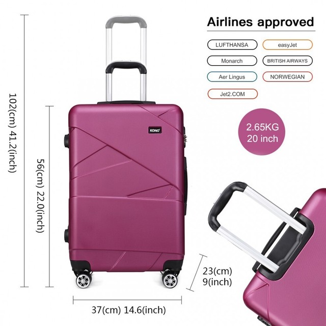 20” Hardshell ABS Bandage Effect Suitcases - Airline Cabin Approved Size 20” Hardshell ABS Bandage Effect Suitcases - Airline Cabin Approved Size