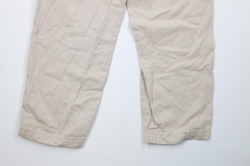 Pantalones cargo vintage Y2K Gap para hombre 31x30 lona envejecida pierna ancha beige algodón - Imagen 13 de 14