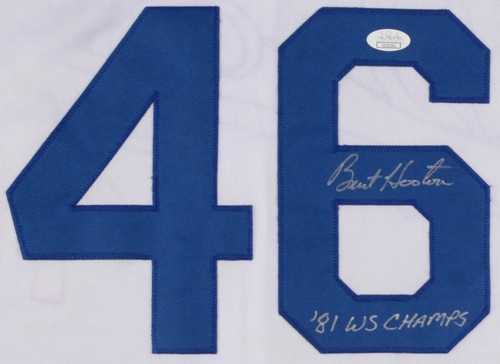 Burt Hooton Signed Los Angeles Dodgers Jersey Inscribed "'81 WS Champs"(JSA COA) - Picture 2 of 5