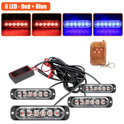 4Stk 12V LED Auto KFZ Frontblitzer Blitzlicht Warnleuchte LKW Strobe Licht DHL - Bild 10 von 19
