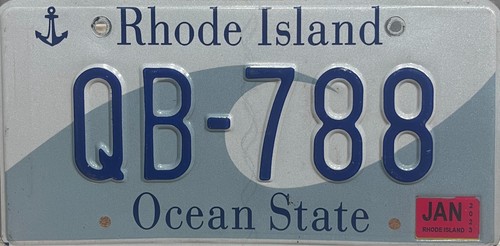 USA Number Licence Plate RHODE ISLAND