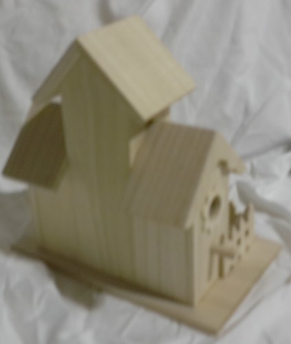 Unfinished Wood Three Room Birdhouse, Stain orPaint to Suit Your Needs - Picture 3 of 7