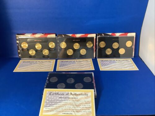 24K Gold Plated U.S. Presidential Collection Coin Collection Lot Of 8 Sets W/COA - Picture 8 of 13