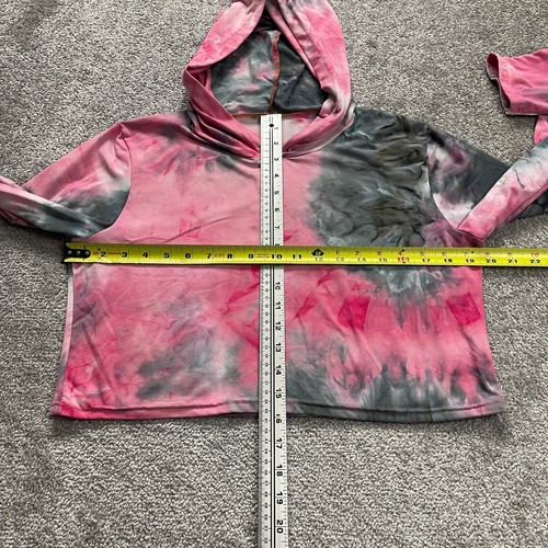 Unbranded 2 Piece Lounge Set Sweatpants Cropped Hoodie Jacket Juniors XL Tie Dye - Picture 11 of 19