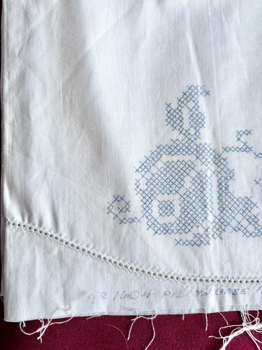 2 Vintage Pillowcases Stamped for Cross Stitch Embroidery Molter 1604 - Picture 12 of 15