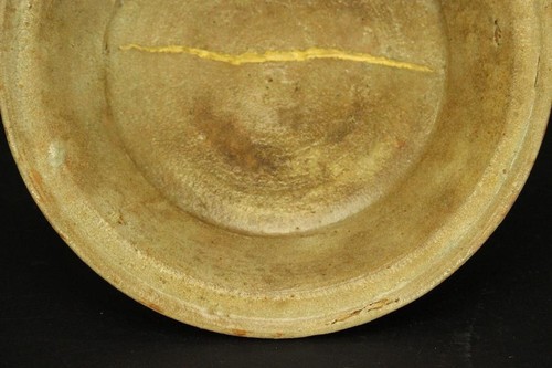 KINTSUGI Repair KARATSU Pottery SAKAZUKI Bowl 5.3 in 19TH C EDO Japan Antique - Picture 7 of 24