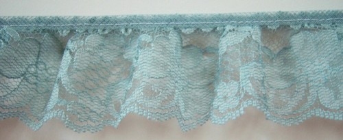 3 Yards Solid Color or Shiny Scalloped 1 3/4" Ruffled/Gathered Nylon Sewing Lace - Picture 27 of 32