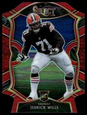 2020 Panini Select #90 Jedrick Wills RC Rookie Red Prizm Die Cut Browns