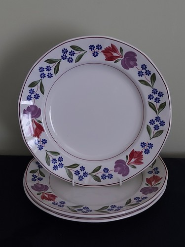 3 x Adams OLD COLONIAL Ironstone DINNER PLATES - 21.3 cm (10") - VGC!!