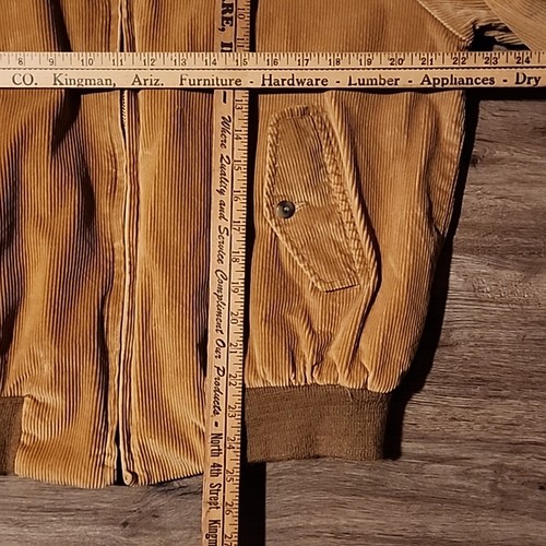 Vintage Derby San Francisco FLANELL gefütterte CORD BOMBER Jacke hellbraun selten - Bild 2 von 7