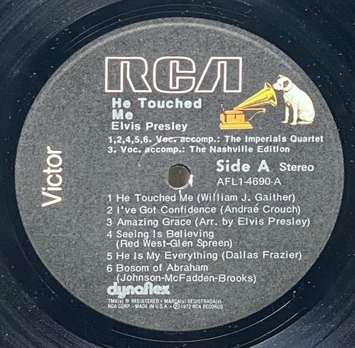 Elvis Presley He Touched Me LP AFL1-4690 RCA Records Black Label - Picture 7 of 12