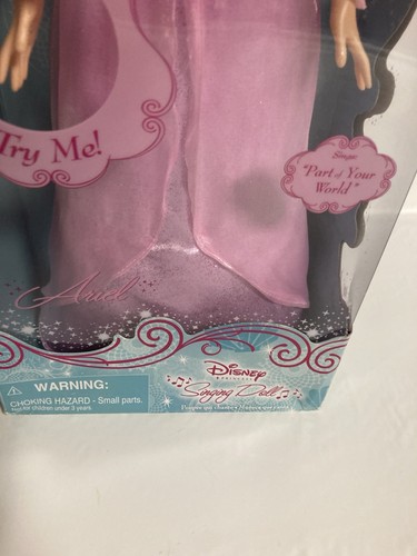 Disney Store Exclusive Ariel 17" Singing Doll Little Mermaid Pink Dress 2012 - Picture 2 of 3