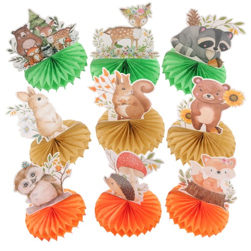  9 Pcs Honeycomb Table Decorations Baby Shower Animal Party Centerpieces - Picture 4 of 12