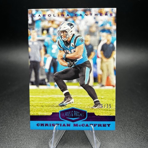 2019 Panini Plates & Patches Purple /35 Christian McCaffrey #16