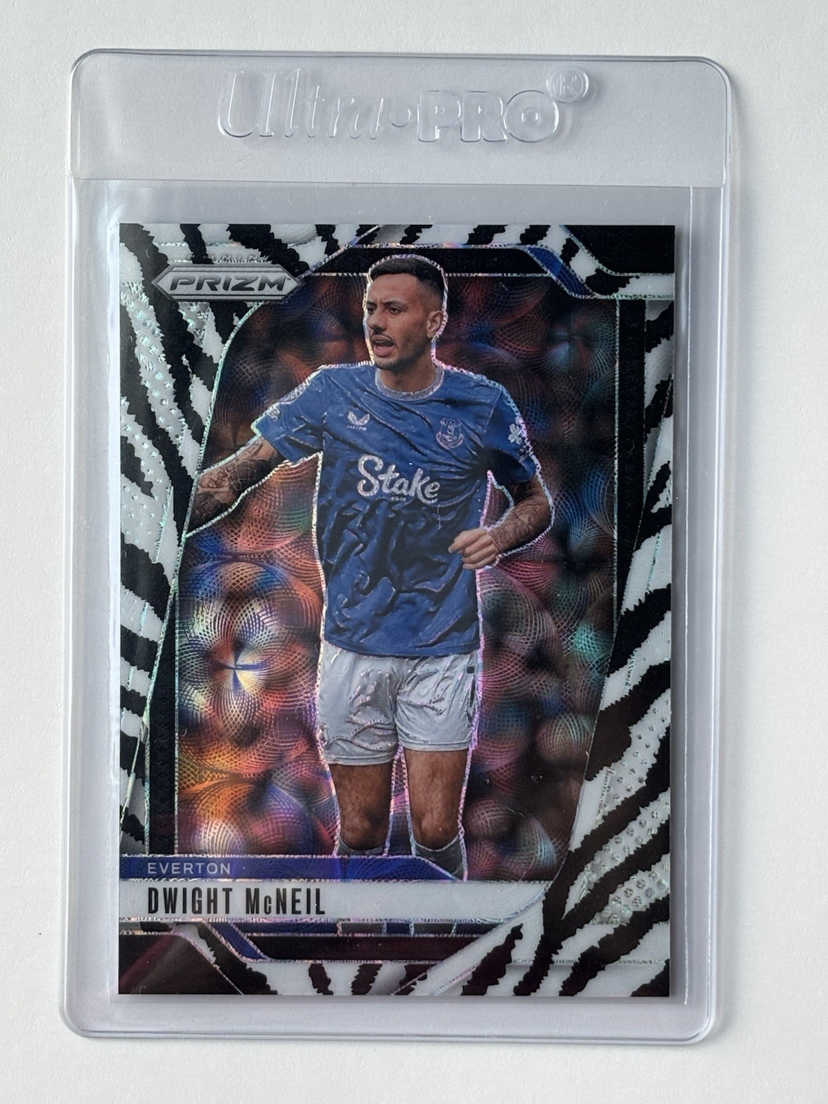 2024-25 Panini Prizm Premier League - Dwight McNeil - Zebra Choice /15 Everton