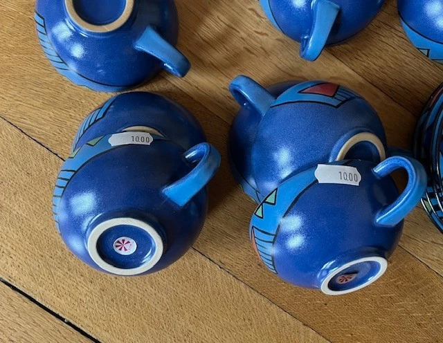 Geschirr, Keramik Kupfermühle" Indigo",22 teil.Teeservice( Tassen, U-tassen,Teek - Bild 3 von 4