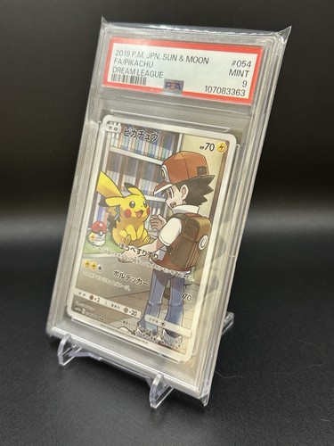 PSA 9 Pikachu 054/049 CHR SM11B Dream League 2019 Pokemon Card Japanese - Picture 3 of 13