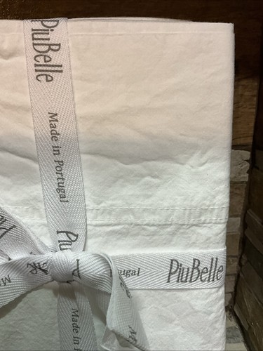 Piu Belle Portugal Luxury 100% Cotton Percale Pillowcase Set - White - King - Picture 2 of 4