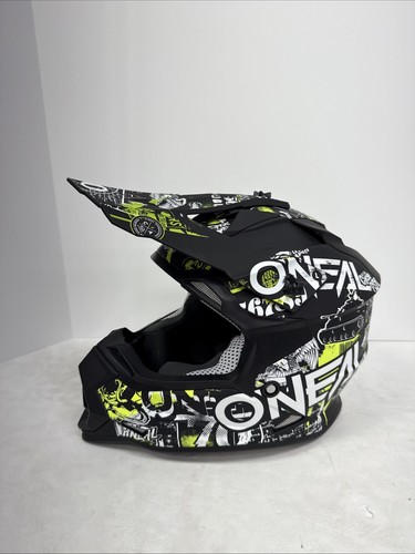 O'Neal Youth 2 Series Attack Helmet Black/Neon YOUTH Large - Picture 2 of 9