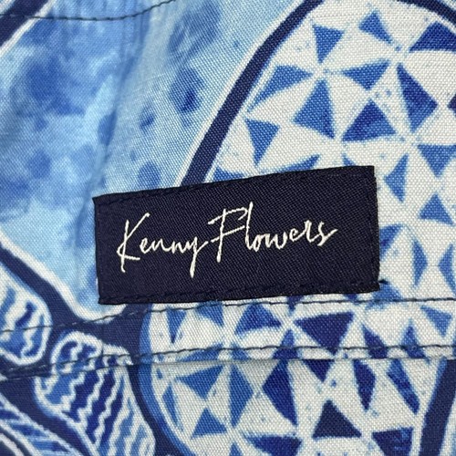 Kenny Flowers Swim Trunks Men’s XXL Blue White Turtle Print Drawstring Lined - Picture 2 of 9