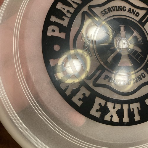 Vintage Garyline Plan and Practice Fire Exit Drills Fire Department Frisbee 9” - Picture 8 of 19