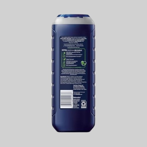 NIVEA Men Maximum Hydration 3 in 1 Body Wash 16.9 Fluid Ounce (Pack of 3) New... - Picture 2 of 5