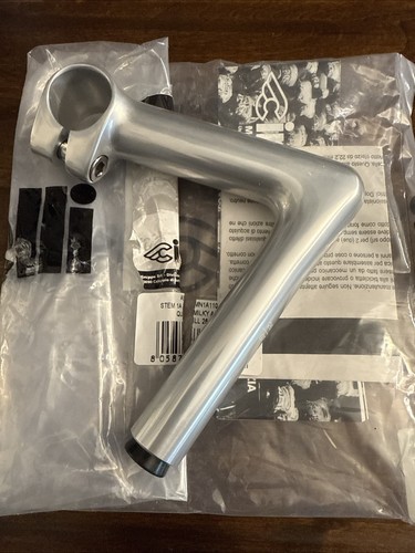 Cinelli Model 1A Quill Stem Alloy 26mm Clamp 110mm Satin Silver Anodized NEW NOS - Picture 1 of 3
