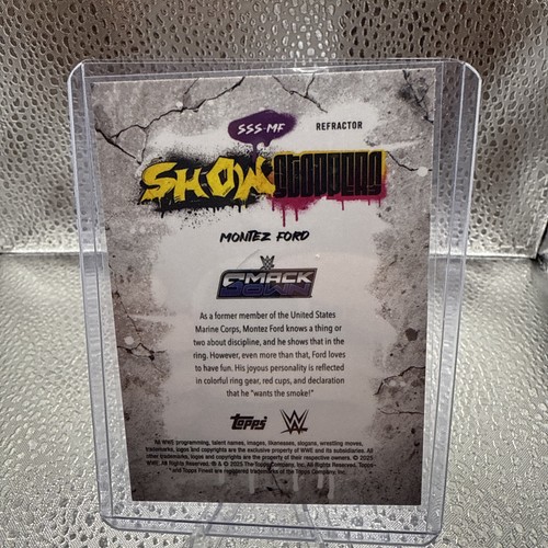 Montez Ford 2025 Topps Finest WWE Show Stoppers Refractor #SSS-MF Bonus BASE - Picture 3 of 14