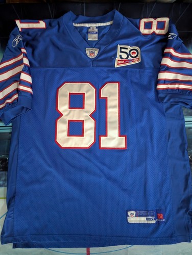Camiseta deportiva NFL Reebok auténtica Buffalo Bills Terrell Owens 50 aniversario talla 50