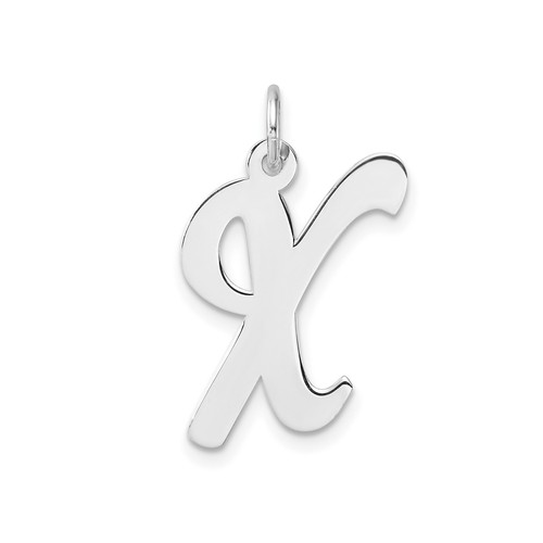 Sterling Silver Cursive Initial K Pendant Charm for Women Monogram Letter Jewelr