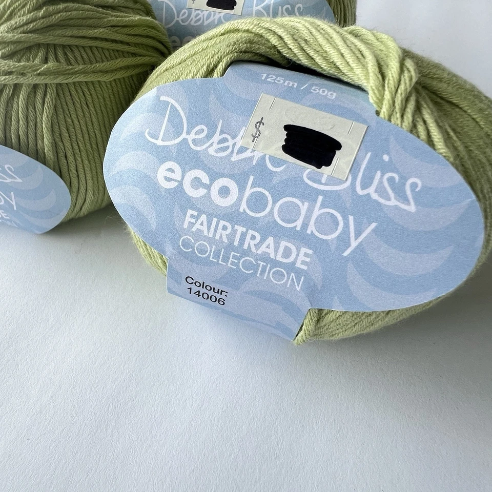 Debbie Bliss Ecobaby Fairtrade Collection Yarn Green Organic Cotton 50g/125m - Image 4 of 4
