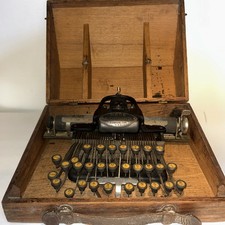 Vintage The Home Blickensderfer Typewriter W/ Wooden Case Stamford Ct thumbnail