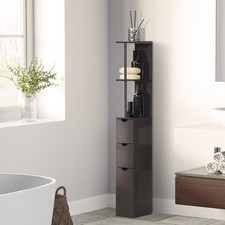 Produktbild - HOMCOM Badezimmer-Hochschrank mit Regal und Schubladen generalüberholt