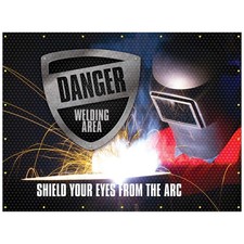 ACCUFORM  Welding Curtain, 6 ft W, Printed, Blue 31LW59