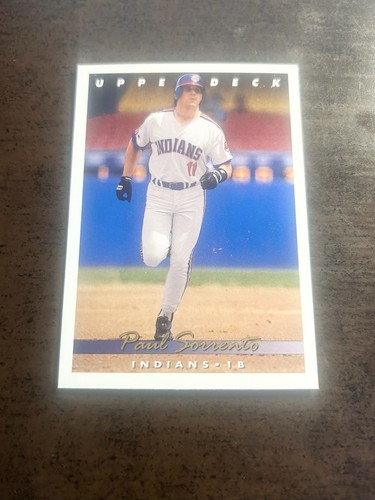 ⚾️1993 Upper Deck #196 Paul Sorrento Cleveland Indians C159 - Picture 5 of 12