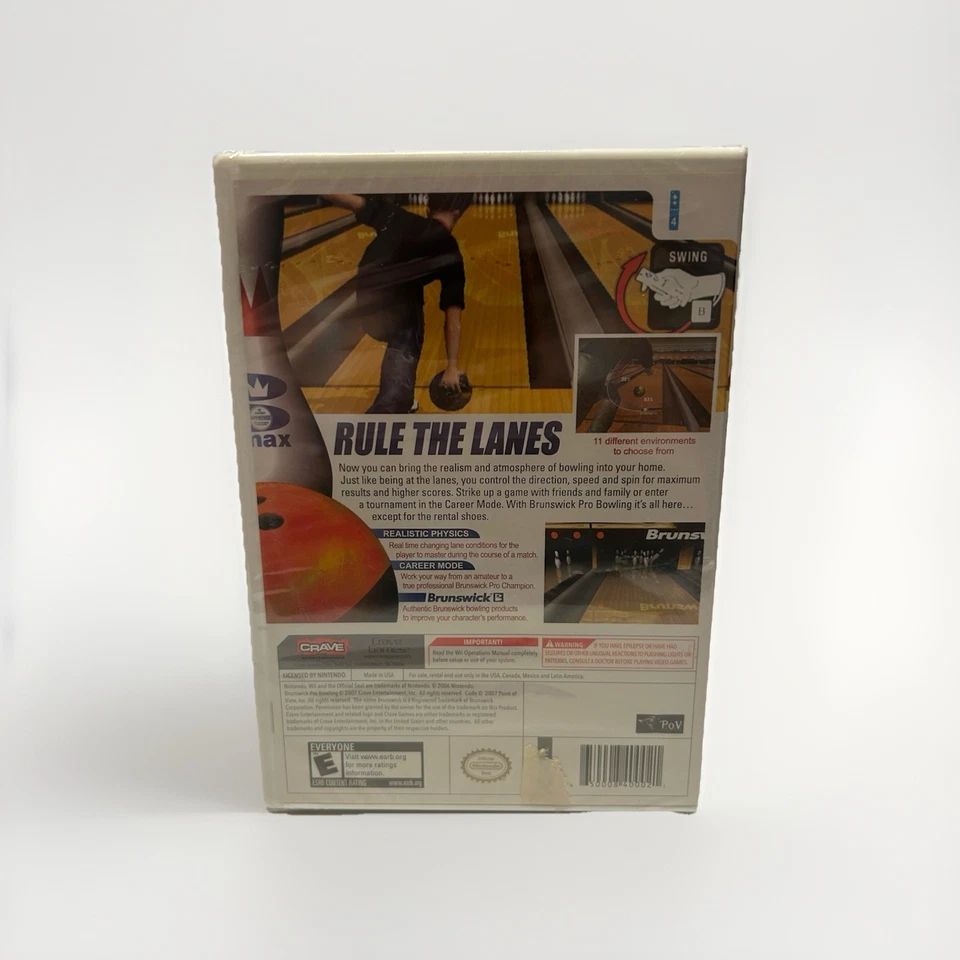 Brunswick Pro Bowling (Nintendo Wii, 2007) Brand NEW SEALED! - Image 2 of 2