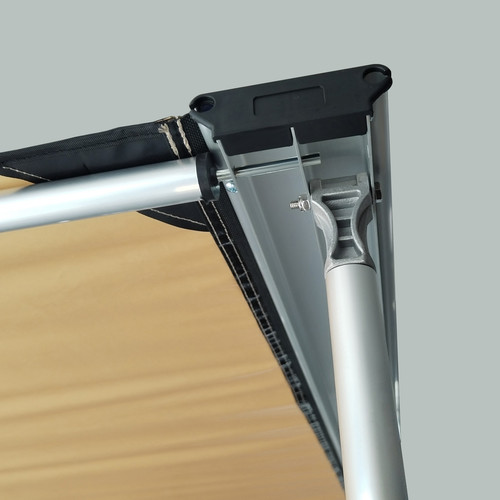 Outsunny Tendalino Tetto Auto Impermeabile con Altezza Regolabile 2.5x1.6m Cachi - Foto 9 di 10