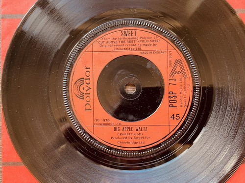 SWEET - BIG APPLE WALTZ - VERY RARE UK ONLY VINYL 45 Scott Tucker & Priest! - Foto 7 di 7