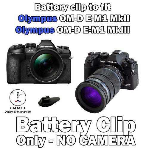 Olympus OM-D E-M1 MK II & MK III clip batteria di ricambio - stampa 3D gratuita P&P - Foto 3 di 3