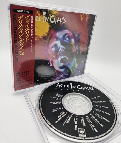 ALICE IN CHAINS Facelift Japan 1st Edition CD CSCS 5359 w/OBI 12tracks Rare 1990 - Picture 1 of 10
