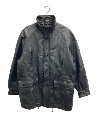 ST JOHN'S BAY                    leather coat black - Picture 1 of 9