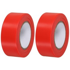 Flagging Tape 1"x98', 2pcs PVC Non-Adhesive Neon Marking Tape, Red