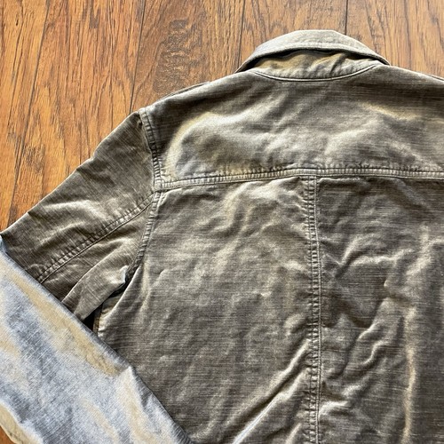 Cabi Womens Jacket Size S Grey Velvet Button Up Collared Metallic Velvet Moto - Picture 16 of 16