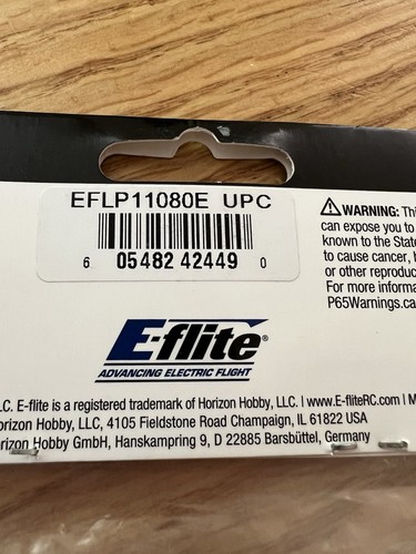 New E-flite EFLP11080E 11 X 8 Electric Prop - Picture 5 of 7