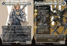 Dion, Bahamut's Dominant // Bahamut, Warden of Light - Surge Foil Ext FIN NM MTG