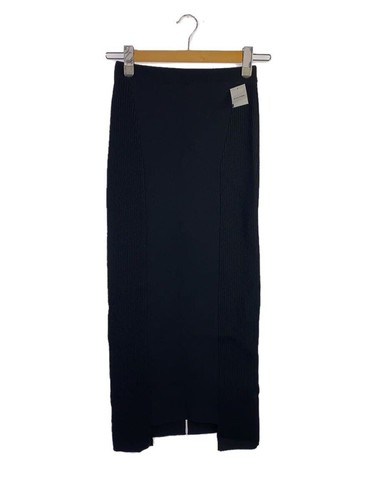 MARK STYLER Long Skirt with Tag Rib Knit Tight 36 Rayon Black Solid Used