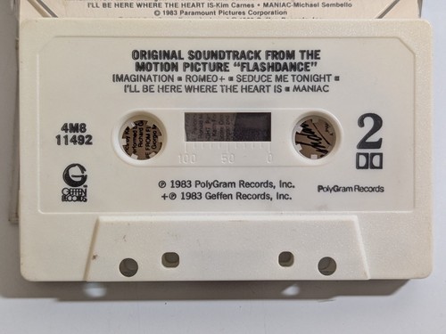 1983 Flashdance 80s Movie Soundtrack Album Cassette Tape Geffen Polygram - Imagen 5 de 6