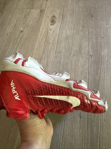 NIKE Youth Boy's Alpha FastFlex Football Cleats AQ7654-600 Red & White Size 1.5Y - Picture 9 of 9