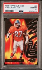 Pop 1 🔥1996 Topps Gilt Edge Steve Atwater Denver Broncos #23 PSA 10 🔥