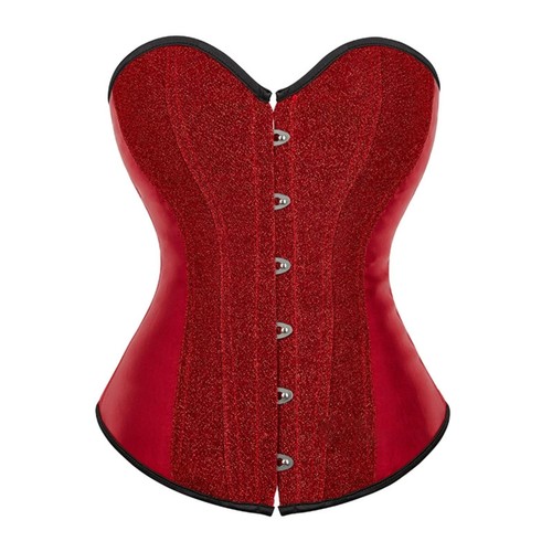 Bustier Corset Top Women Overbust Lace Up Boned Waist Cincher Burlesque - Picture 8 of 23
